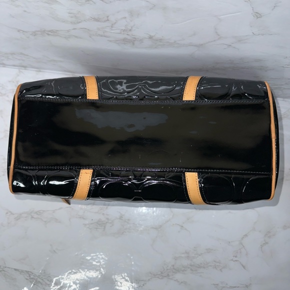 Coach Peyton Black Embossed Patent Leather with Leather trim #20065 - Picture 12 of 16